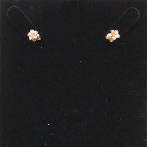 Rose gold flower earrings